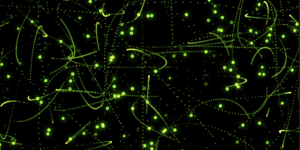 Abstract Green Electrons (Video)