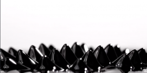 Abstract Black Ferrero End black movement shiny spike white