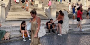 europe city outdoor stairs day time tourist